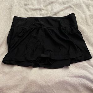 AVA & VIV Bathing Suite Skirt with attached bikini bottom; black; size: 16W/18W